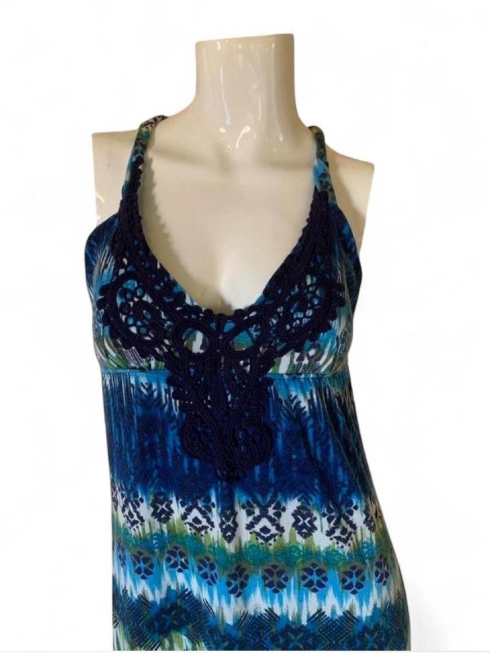 6 Degrees Blue & Green Maxi Dress - Picture 2 of 7
